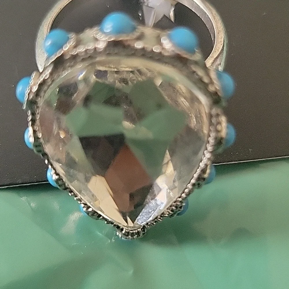 Torrid Silver and Blue Statement Ring